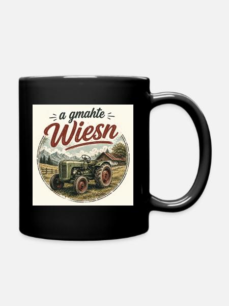 Landleben - Tasse einfarbig - Schwarz