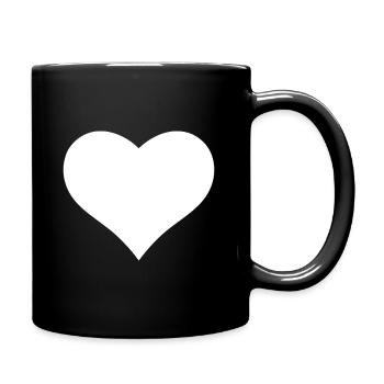 Heart - Full Colour Mug - black - Right