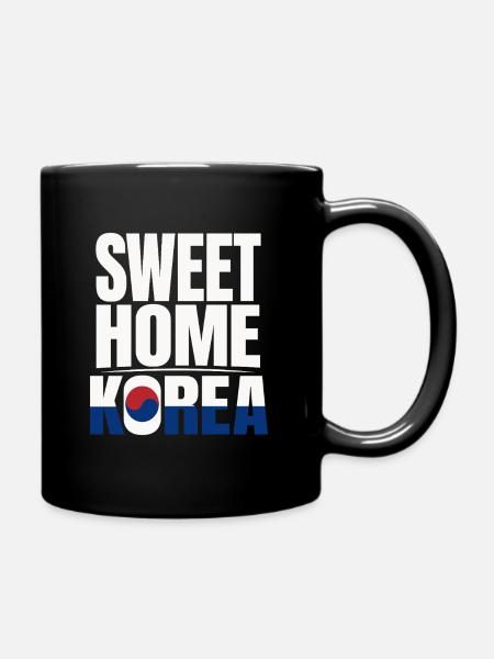 Sweet Home Korea - South Korea Flag  - Full Colour Mug - black