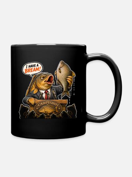 Karpfenfischen-Brassen-Humor - Tasse einfarbig - Schwarz
