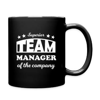 Superior Team Manager Emblem - Tasse einfarbig - Schwarz - Rechts