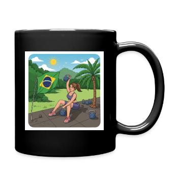 Collection de dessins animés GIDAGI Fitness - Mug uni - noir - Droite
