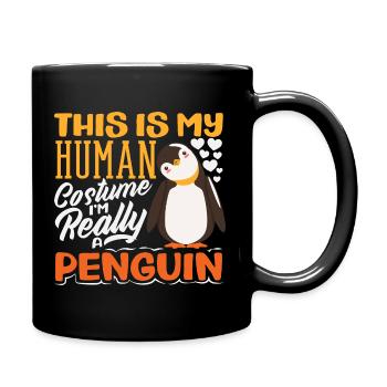 Pingouin mignon - Cadeau pour l’amoureux des manchots - Mug uni - noir - Droite