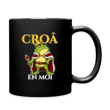 Croâ En Moi Roi Grenouille King Croak - Mug uni - noir - Droite