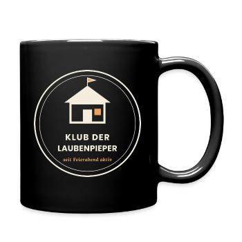 Klub der Laubenpieper – Vereins-Badge - Tasse einfarbig - Schwarz - Rechts
