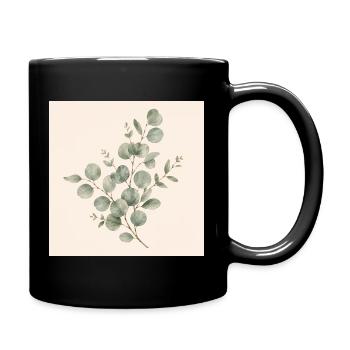 Moins de précipitation, plus de vie | Design vintage d’eucalyptus - Mug uni - noir - Droite
