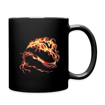 T-shirt Flammes de Feu Sacré - Design Tribal Lumin - Mug uni - noir - Droite