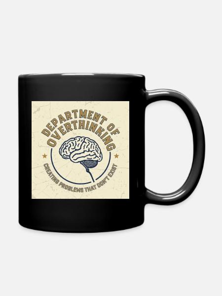 T-shirt du département de la surpensée - Vintage - Mug uni - noir