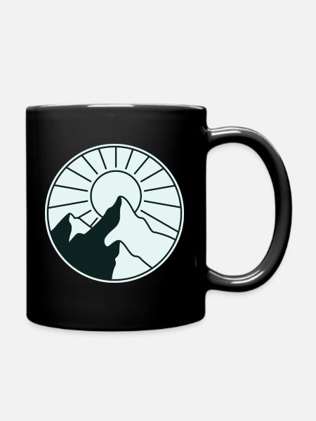 mountain-sun-design - Full Colour Mug - black