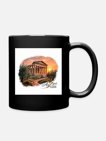 Designer Azzo - Temple en soirée - Mug uni - noir