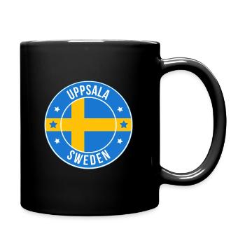 Uppsala Sweden Crest - Full Colour Mug - black - Right