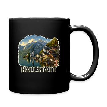 Hallstatt Austria - Tasse einfarbig - Schwarz - Rechts