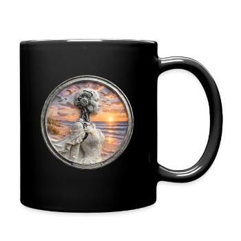 Élégance cyber seascape - Mug uni - noir - Droite