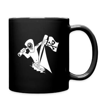 Piata sur son bateau observant - Mug uni - noir - Droite