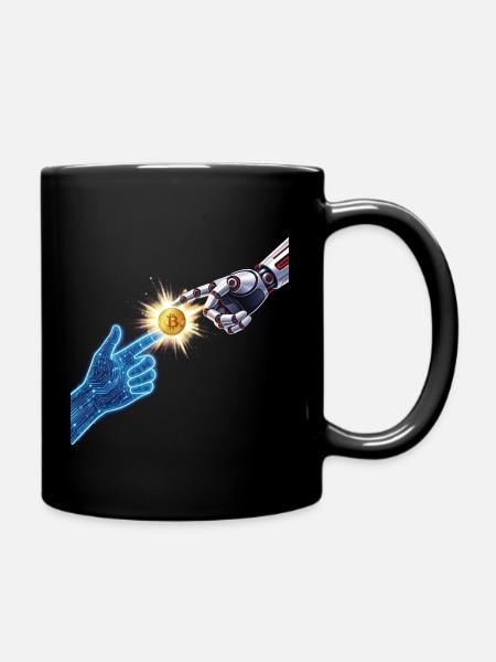 Création de Bitcoin - T-shirt Crypto Art - Mug uni - noir