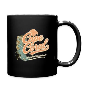 Design rétro vintage du front de mer de Cape Coral - Mug uni - noir - Droite