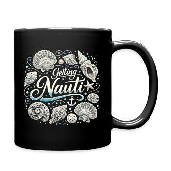 Bachelor Party Women's Shirt Maritime - Getting Nauti Shell - Full Colour Mug - black - Right