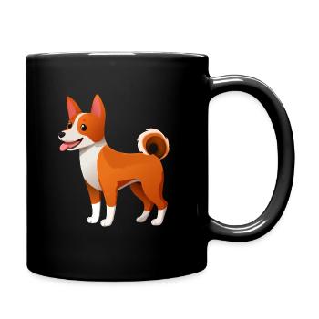 Little Basenji Dog (bande dessinée) - Mug uni - noir - Droite