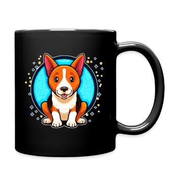 Basenji Dog (portrait comique) - Mug uni - noir - Droite