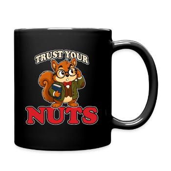 Faites confiance à vos noix Mascotte drôle du professeur écureuil - Mug uni - noir - Droite