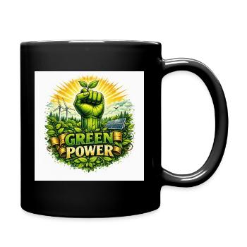 green power - Full Colour Mug - black - Right