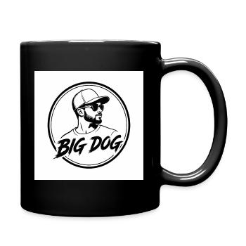 T-shirt portrait de grand chien en forme de cercle - Mug uni - noir - Droite