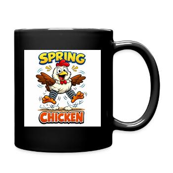 Spring Chicken - Full Colour Mug - black - Right