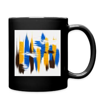 Battements Urbains Bleu Miel - Mug uni - noir - Droite