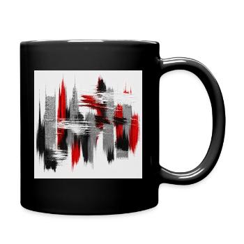 Abstraction Rouge Noir Gris - Mug uni - noir - Droite