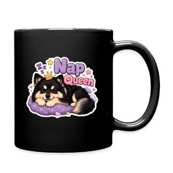 Nap Queen Finnish Lapphund - Full Colour Mug - black - Right