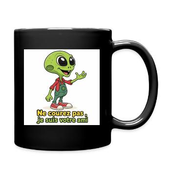 Alien - Ne courez pas ,je suis votre ami - Mug uni - noir - Droite