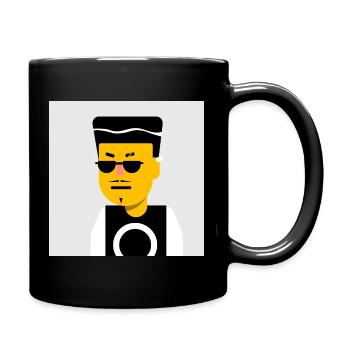 DJ tape-à-l’œil avec des lunettes de soleil noires - Mug uni - noir - Droite