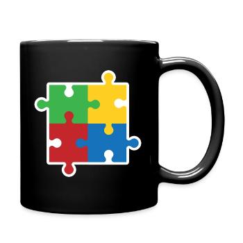 Icône du puzzle de l’autisme - Mug uni - noir - Droite