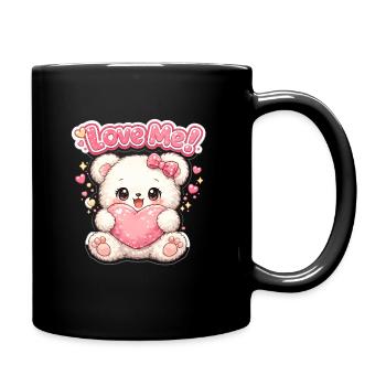 Love Me – Ours Blanc Kawaï Trop Mignon - Mug uni - noir - Droite