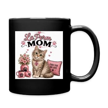 LaPerm Maman Chat Rose Amour - Mug uni - noir - Droite