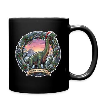Brachiosaurus Christmas - Mug uni - noir - Droite