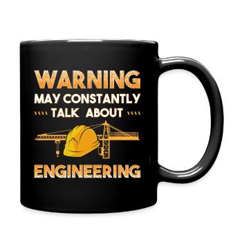 Ingénieur civil sur chantier de construction - Mug uni - noir - Droite