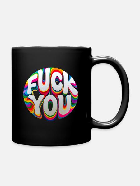Kunterbunte Provokation - Tasse einfarbig - Schwarz