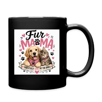 Pour Maman – Duo Chien et Chat - Mug uni - noir - Droite