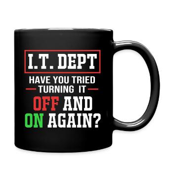 Tech Support - Full Colour Mug - black - Right