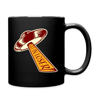 Ufo Alien Get In Loser Funny Ufo Abduction Quote - Full Colour Mug - black - Right