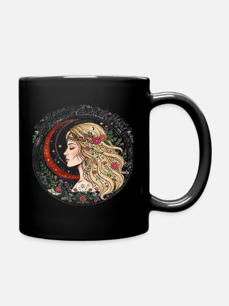 Wild Und Frei Wie Der Mond Boho Damen Yoga Shirt - Tasse einfarbig - Schwarz
