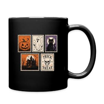 Halloween Spooky Stamps - Full Colour Mug - black - Right