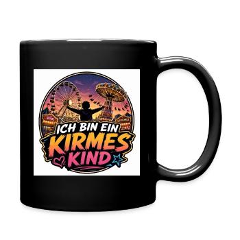 Ich bin ein Kirmes Kind - Tasse einfarbig - Schwarz - Rechts