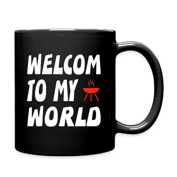 Grillen - Tasse einfarbig - Schwarz - Rechts