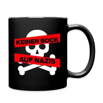 KEINEN BOCK AUF NAZIS, NO NZS, NO AFD, WEISS - Tasse einfarbig - Schwarz - Rechts