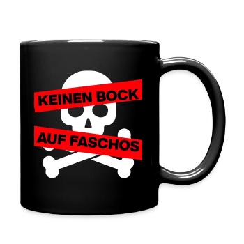 KEINEN BOCK AUF FASCHOS, NO NZS, NO AFD, WEISS - Tasse einfarbig - Schwarz - Rechts