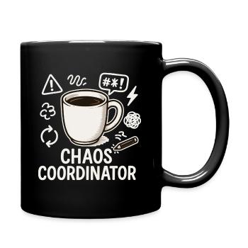 Chaos Coordinator Kaffee: Geschenk für die beste M - Tasse einfarbig - Schwarz - Rechts