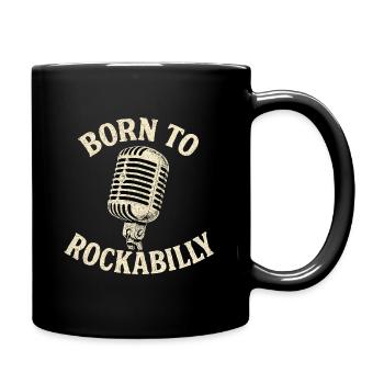 Born to Rockabilly – Microphone vintage des années 50 - Mug uni - noir - Droite
