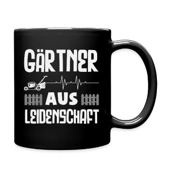 Gärtner Aus Leidenschaft - Tasse einfarbig - Schwarz - Rechts